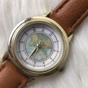 Geographic earth continent map cute fashion watch